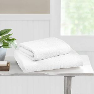 Το Μεγάλο Παζάρι Σετ Ξενοδοχειακές Πετσέτες Λευκές Μπάνιου 3τμχ 75Χ150 50Χ90 Πατάκι Μπάνιου 50Χ70 450gr/τμ Cosy (TMP-3170)