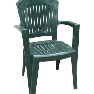 Το Μεγάλο Παζάρι Καρέκλα Πλαστικί Με Μπράτσα Πράσινο 60x60x90 (TMP-3083)