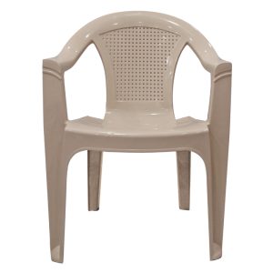 Το Μεγάλο Παζάρι Καρέκλα Πλαστικί Με Μπράτσα Μπέζ 58x58x80 (TMP-3077)