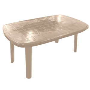 Το Μεγάλο Παζάρι Τραπέζι Πλαστικό Οβάλ 80×1,25×72 Μπέζ (TMP-3070)