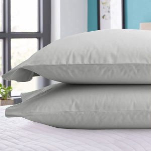 Το Μεγάλο Παζάρι IL-LINE Σετ Μαξιλαροθήκες 50×70 2τμχ Ανοιχτό Γκρί Μονόχρωμο (TMP-3909)