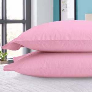 Το Μεγάλο Παζάρι IL-LINE Σετ Μαξιλαροθήκες 50×70 2τμχ Ανοιχτό Ρόζ Μονόχρωμο (TMP-3900)