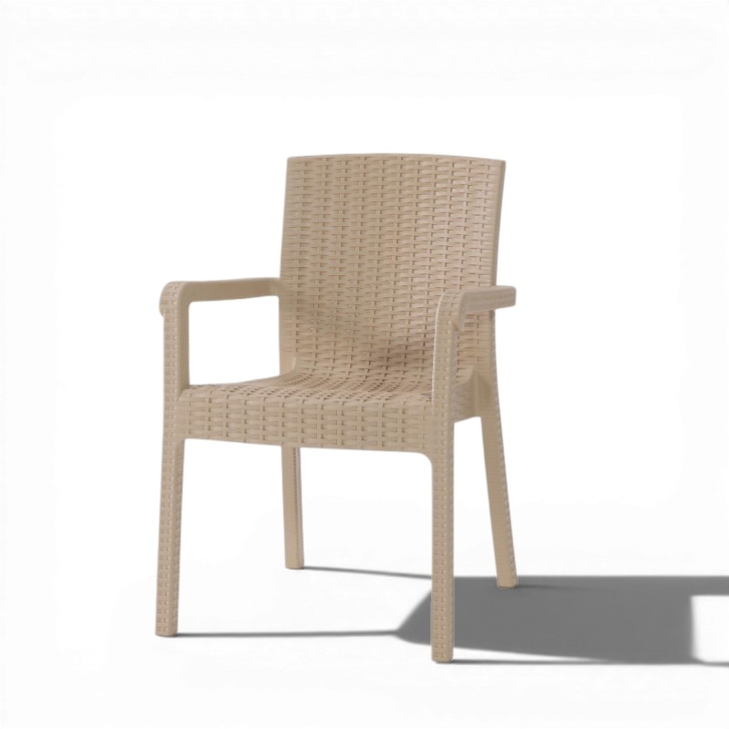 Καρέκλα Rattan Πολυπροπυλενίου 6,700kg Μπέζ 59x56x88cm (TMP-4341) Καρέκλα Rattan Πολυπροπυλενίου 6,700kg Μπέζ 59x56x88cm (TMP-4341)