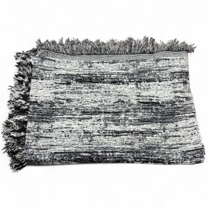 Το Μεγάλο Παζάρι Ριχτάρι Διθέσιο Βαμβακερό 1.80Χ2.20 1 Τεμάχιο Γκρί Μάυρο (TMP-4522)