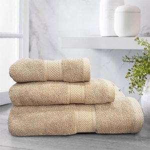 Το Μεγάλο Παζάρι Σετ Πετσέτες Extra Aπορροφητικές 3τμχ 100% Βαμβακερές 600gr/τμ Μόκα (TMP-4539)