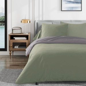 Σετ Σεντόνια Υπέρδιπλα 4τμχ 240Χ260 IL-LINE Χακί-Γκρι (TMP-4827)