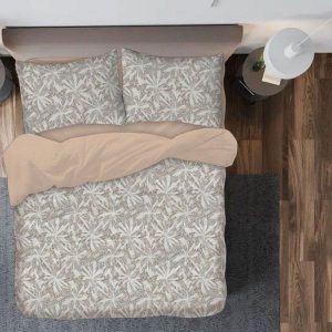 Σετ Σεντόνια Υπέρδιπλα 4τμχ 240Χ260 IL-LINE Modern Art Μπεζ - Ανοιχτό Σομόν (TMP-4835)