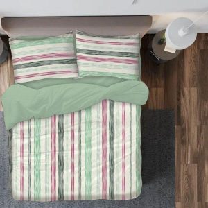 Σετ Σεντόνια Υπέρδιπλα 4τμχ 240Χ260 IL-LINE Modern Art Ριγέ Βεραμάν (TMP-4840)