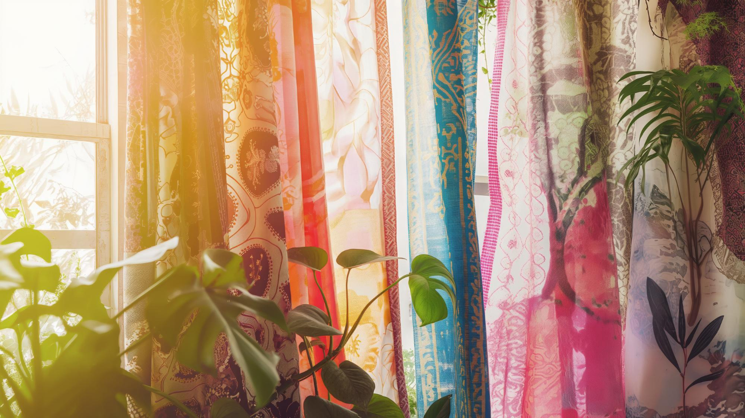 Μικρές αλλαγές στο σπίτι για την άνοιξη με χαμηλό κόστος ανοιξιάτικες πολύχρωμες κουρτίνες