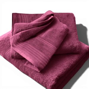 Σετ Πετσέτες 3τμχ 100% Βαμβακερές 500gr/τμ Σάπιο Μήλο Σκούρο (TMP-5058)