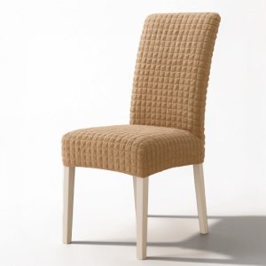 Σετ Ελαστικά Καλύμματα Καρέκλας Χωρίς Βολαν 6τμχ Μπέζ (TMP-4865)