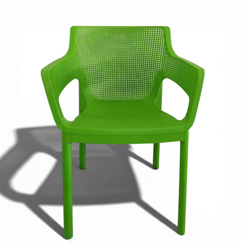 Καρέκλα Rattan Πολυπροπυλενίου Βαρέου Τύπου Πράσινο 58x58x79cm (TMP-5166)