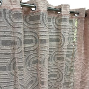 Κουρτίνα Οργάντζα Έτοιμη Ραμμένη Με Τρούκς Κρίκους 270×280 50% Σκίασης Σομόν (TMP-4881)