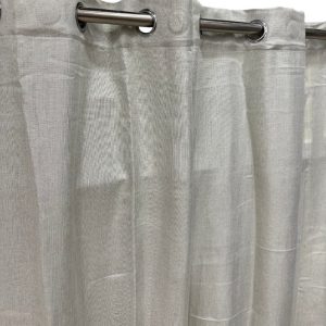 Κουρτίνα Λινή 80% Σκίασης Έτοιμη Ραμμένη Με Κρίκους Ανοιχτό Μπέζ 270×280 (TMP-4899)-12