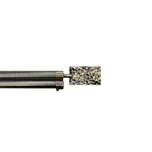 Κουρτινόξυλο Διπλό Πτυσσόμενο Φ19mm Inox Μεταλλικό Χρυσό 160cm εως 300cm (TMP-5153)