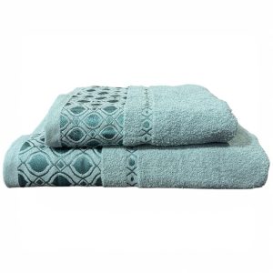 Σετ Πετσέτες 2τμχ 100% Βαμβακερές 400gr/τμ Πετρόλ (TMP-5065)