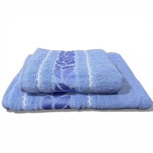 Σετ Πετσέτες 2τμχ 100% Βαμβακερές 400gr/τμ Σιέλ (TMP-5072)