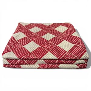 Σετ Ριχτάρια Σενίλ (3 ΤΕΜΑΧΙΑ) Κόκκινο-Εκρού (TMP-4903)