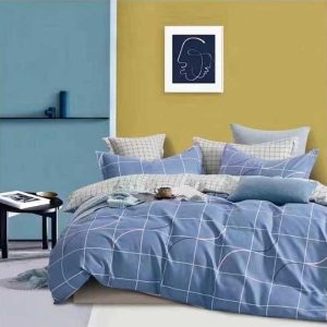 Σετ Παπλωματοθήκη 100% Βαμβάκι Μονή Με Σεντόνι Και Μαξιλαροθήκη Σιέλ 3τμχ 160×240 (TMP-4936)