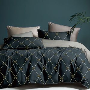 Σετ Σεντόνια Υπέρδιπλα Με Λάστιχο 220×240 4τμχ Ανθρακί (TMP-4951)