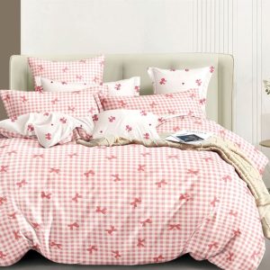 Σετ Σεντόνια Υπέρδιπλα Με Λάστιχο 220×240 4τμχ Σομόν (TMP-4960)