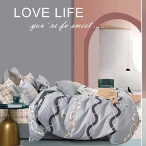 Σετ Παπλωματοθήκη 100% Βαμβάκι Μονή Με Σεντόνι Και Μαξιλαροθήκη Γκρί 3τμχ 160×240 (TMP-4937)