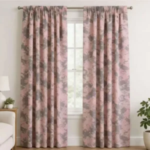 Κουρτίνα Βελουτέ Έτοιμη Ραμμένη Με Τρέσα 270×280 100% Σκίασης Σάπιο Μήλο (TMP-5497)