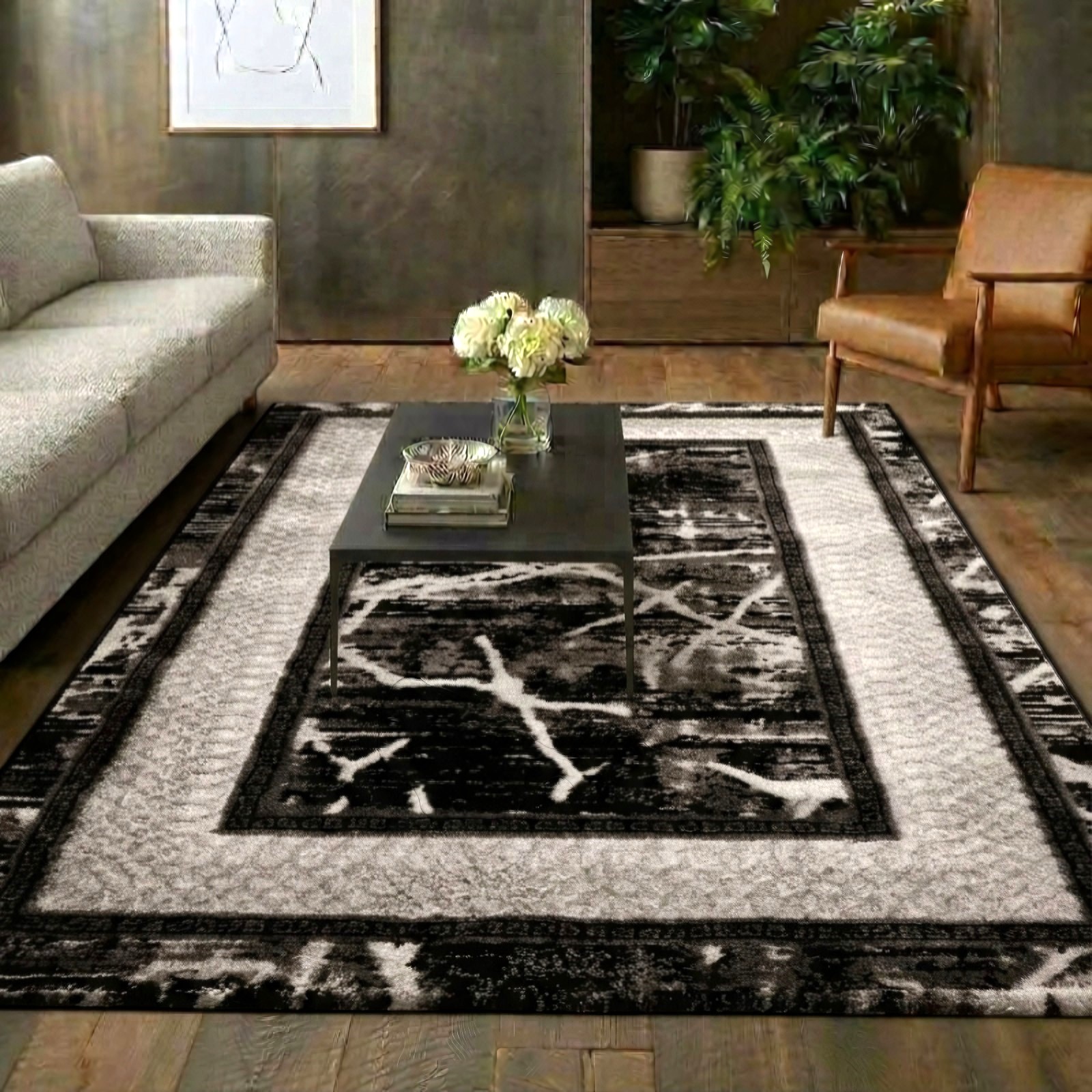 Xαλιά Ανάγλυφα Γκρί Μάυρο 160x210cm (TMP-5422) Xαλιά Ανάγλυφα Γκρί Μάυρο 160x210cm (TMP-5422)