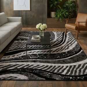 Xαλιά Ανάγλυφα 240x300cm Γκρί Μάυρο (TMP-5448)